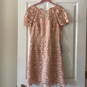 Pale pink dress with lace overlay, size 6
